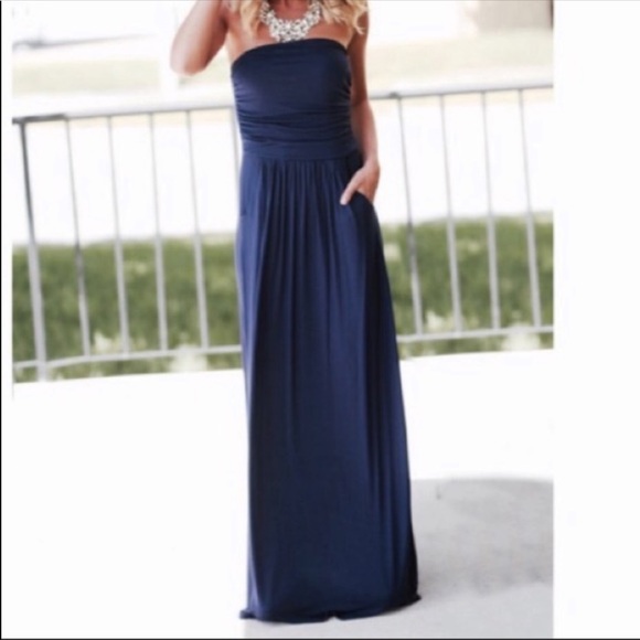 BEST STYLE SLEEVELESS TUBE MAXI DRESS WITH POCKETS - Picture 4 of 4
